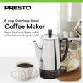 thumbnail image 2 of Presto 02822 Stainless Steel Coffee Maker, Classic Percolator, Easy Pour Spout, Silver, 2 of 10