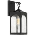 thumbnail image 5 of Possini Euro Design Tyne Modern Outdoor Wall Light Fixture Matte Black 16" Clear Seedy Glass for Post Exterior Barn Deck House Porch Yard Patio Home, 5 of 8