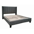 thumbnail image 2 of Topline Home Furnishings Upholstered Platform Bed in Dark Grey, 2 of 6