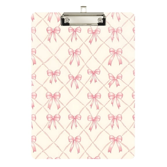 ALAZA Plastic Clipboard A4 Letter Size Decorative Clipboards for Students Women Men 9" x 12.5" Bows Checkered