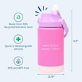 thumbnail image 3 of Re-Play 12 oz Water Bottle for Kids - Vacuum-Insulated Stainless Steel Tumbler with Flip-Straw, Spill and Leak-Proof Design, Dishwasher and Freezer Safe, 2 Pack Lavender and Princess Pink, 3 of 11