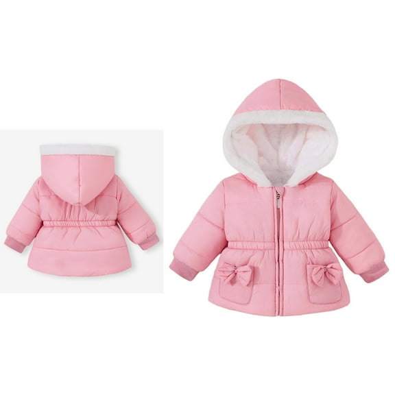 Toddler Baby Girls Winter Coat,Toddler Puffer Coat Hooded Jacket Long Sleeve Light Winter Coats for Toddler Baby Girls Child Winter Coat Baby Girl Winter Clothes