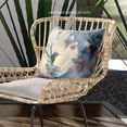 thumbnail image 3 of Amrita Sen Designs CAPL700BrCDS-BL-26x26 26 x 26 in. Curious Humming Bird Broadcloth Indoor & Outdoor Blown & Closed Pillow - Yellow, Green & Blue, 3 of 4