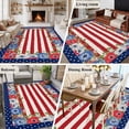 thumbnail image 5 of Large Area Rugs for Living Room Bedroom, 4th of July 6'x9' Rug Washable Carpet Runner Indoor Outdoor, Independence Day Red Blue Poppy Flower Stripe Non Slip Floor Mats Rug for Kitchen, Playroom, 5 of 8