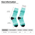 thumbnail image 5 of Yiaed Teal Turquoise Print Great elasticity Crew Socks Sports socks for Men and Women, 5 of 5