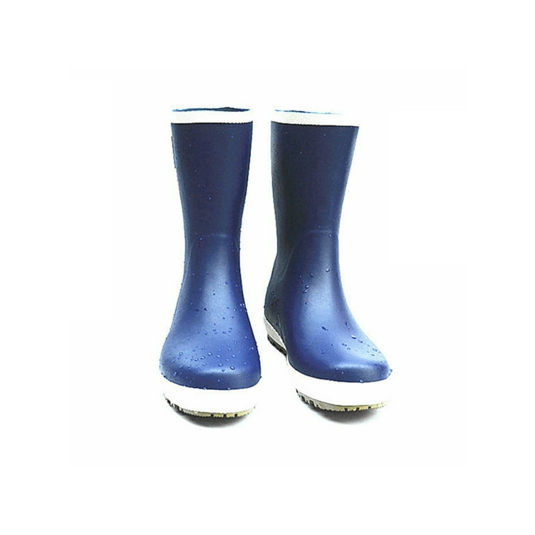 Rotosw Women Men Rubber Boot Slip Resistant Rain Boots Lightweight Work Shoe With Lined Wide Calf Garden Shoes Kitchen Comfort Rainboot Blue 9.5