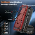 thumbnail image 3 of Dteck Magnetic Case for Samsung Galaxy S23,Shockproof TPU+PC Ring Holder Case Compatible with Mag Safe Military Drop Protection Kickstand Back Cover,Red, 3 of 7