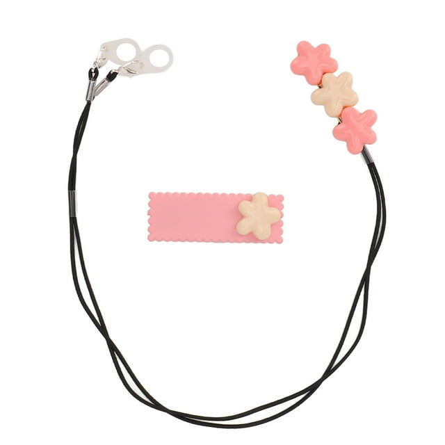 Rope Clip, Lanyard Clip Easy To Fasten 3 Flowers Beautiful Fashionable For Work Single Ear,Binaural