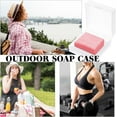 thumbnail image 7 of Soap Travel Container,1 Pc Clear Leak Proof Case Box,Travel Soap Dish with Draining Pad,Square Soap Box for Bathroom,Soap Dish Storage Holder for Gym Camping Outdoor (Clear), 7 of 7