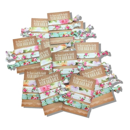Ribbon Hair Ties Sephora Jeune Marie 12 Pack Floral Ribbon Hair Ties KIT No Crease Elastics Handtied Ouchless Ponytail Holders Hair Band Bracelet Favors for Bachelorette Parties, Bridal Showers, and More! (12 Pack, Floral) ()