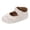 White, variant on Krdevn Toddler Girls' Scallop Mary Jane Shoes, Adjustable Hook and Loop Strap Round Toe Lightweight Soft Sole Non- Casual Crib Shoes for Spring,Sizes 6-12 Months