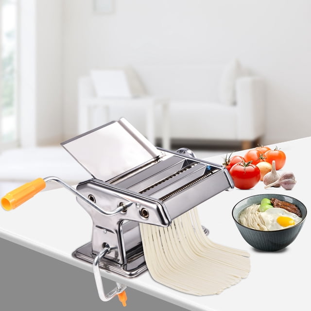 Máquina para hacer fideos, máquina para hacer fideos de pasta doméstica de acero inoxidable, máquina para hacer pasta, rendimiento finamente ajustado
