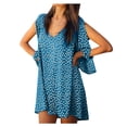thumbnail image 1 of Heliisoer Robe pour Femme, Liquidation Mode d'Été Femmes Robe Épaules Dénudées Été Plage Décontractée Soirée Fête Courte Mini Robe, 1 of 8