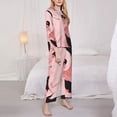 thumbnail image 3 of Balery Cute Axolotl Sakura Blossoms A Conjunto de Pijama con Estampado para Mujer, Conjunto de Dos Piezas con Manga Larga, Ropa de Dormir Suave con Bolsillos, Pijamas Cómodos-Small, 3 of 7