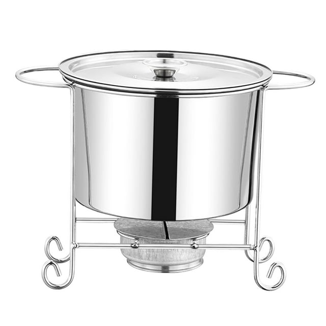 GROWTH TANK Round with Lid Hotpot Pot for Party Restaurant Pasta, Noodles, Egg without Handle