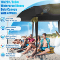 thumbnail image 6 of COBIZI 10x20 EZ Pop Up Canopy Tent Party Tent Outdoor Event Protable Instant Shelter Canopy Gazebo with 6 Removable Sidewalls and Carry Bag,Black, 6 of 10