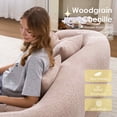 thumbnail image 3 of Timbernest 70" Boneless Couch, Convertible Sofa Bed, Fold Out Sleeper Loveseat, Apricot, 3 of 11