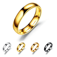 thumbnail image 1 of Anillo De Pareja De Titanio Liso De Acero Inoxidable Simple Xtellar dorado, 1 of 4