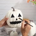 thumbnail image 2 of Thanksgiving Fall Pumpkin Decor，7 Pcs Assorted Sizes Harvest Artificial Pumpkins，for Fall Autumn Halloween Thanksgiving Decorations Outdoor Pumpkin Decorations, 2 of 5