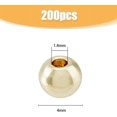 thumbnail image 2 of 200pcs 4mm Gold Alloy Spacer Beads Smooth Round Beads Loose Ball Beads Small Beads with Hole for DIY Earring Necklace Bracelet Making Hole:1.4mm, 2 of 5