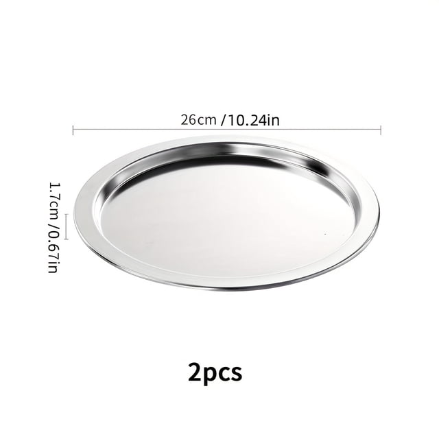 AMERTEER Ensemble de 2/4/6 Assiettes de Souper de Camping en Acier Inoxydable de Luxe - Ensemble de Souper de Pique-Nique Portable, Durable et Polyvalent de 10 Pouces pour la Randonnée, le Camping, le BBQ et l'Alpinisme, Comprend l'Armoise/st