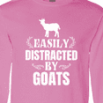 thumbnail image 4 of Inktastic Easily Distracted by Goats Long Sleeve T-Shirt, 4 of 5