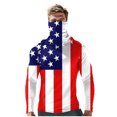 thumbnail image 2 of Handshe Summer Print Skin Protection Jacket, Lightweight Breathable Simple Hooded Long Sleeve with Face Cover, UPF Sun Protection UV Defense Outdoor Running Cycling Sun Hoodie for Men,Plus Size, 2 of 5