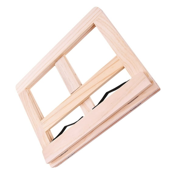 WHAMVOX Wooden Book Stand for Reading at Home Beige Compact Size Sturdy and 7.5 x 4.3 inches