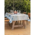 thumbnail image 2 of Outdoor Tablecloth with Umbrella Hole & Zipper, Blue Starfish Coastal Rectangle Tablecloth 60x120 Inch, Summer Nautical Beach Coral Shell Vintage Patio Table Cover Waterproof Table Cloth for Picnic, 2 of 7