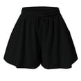 thumbnail image 3 of Pxiakgy Slim Sports Casual Shorts Pants Shorts High Women's Solid Summer Color Waist Pants Black1 + M, 3 of 8