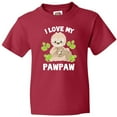 thumbnail image 3 of Inktastic Cute Sloth I Love My Pawpaw with Green Leaves Youth T-Shirt, 3 of 5