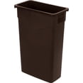 thumbnail image 1 of Carlisle 34202369 TrimLine Rectangle Waste Container Trash Can Only, 23 Gallon, Dark Brown, 1 of 6