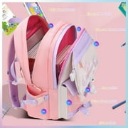Lvelia School Backpacks for Girls, Large Capacity Fashion School Bag for Kids Teens,Cute Lightweight Waterproof Student Bookbags Gifts,Pink