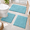 Aqua Blue-17"x24"+20"x32"+U Shape 20"x24", variant on Aqua Blue 17"x24"+20"x32"+U Shape 20"x24" Chenille Bathroom Rug Set