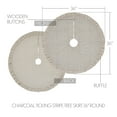 thumbnail image 4 of VHC Brands Sawyer Mill Charcoal Ticking Stripe Tree Skirt 36, 4 of 4