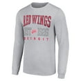 thumbnail image 2 of Men's Starter Heather Gray Detroit Red Wings Retro Graphic Long Sleeve Crew T-Shirt, 2 of 3