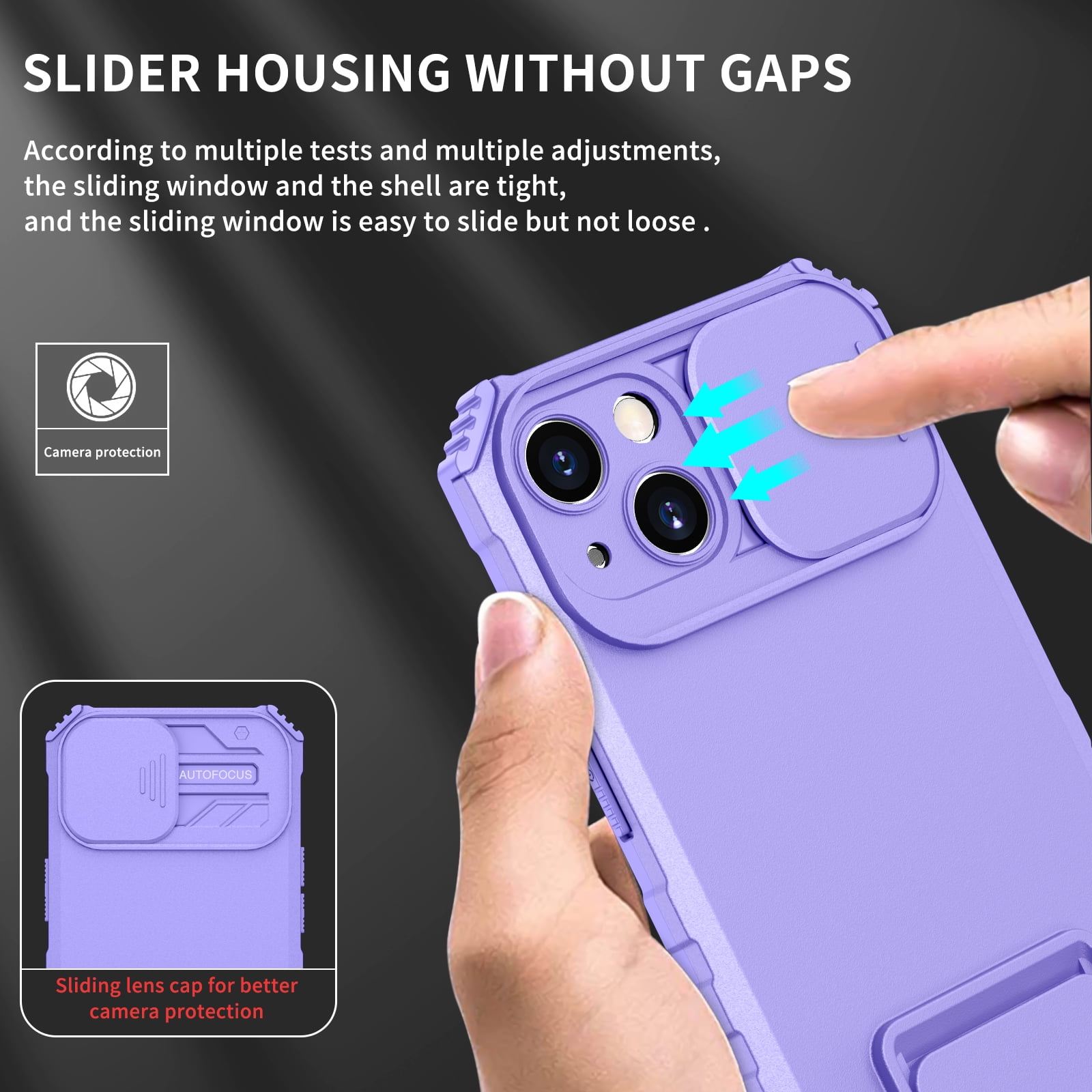  Customer reviews: SPIDERCASE for iPhone 14 Case/iPhone 15 Case,  [15 FT Military Grade Drop Protection][Non-Slip] 2 Pack [Tempered Glass  Screen Protectors+Camera Lens Protectors] Heavy Duty Shockproof Case, Deep  Purple