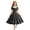 Black, variant on Girls Dresses Vintage Polka Dot Dress, Short Sleeve Style Peter Pan Collar A-Line Midi Dress, Retro Swing Dress for Kids Party Daily Wear(Watermelon Red,11-12 Years)