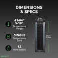 thumbnail image 5 of Luma Shadow Series Mirrored Glass Door Refrigerator, 38.3 lb, 5 of 14
