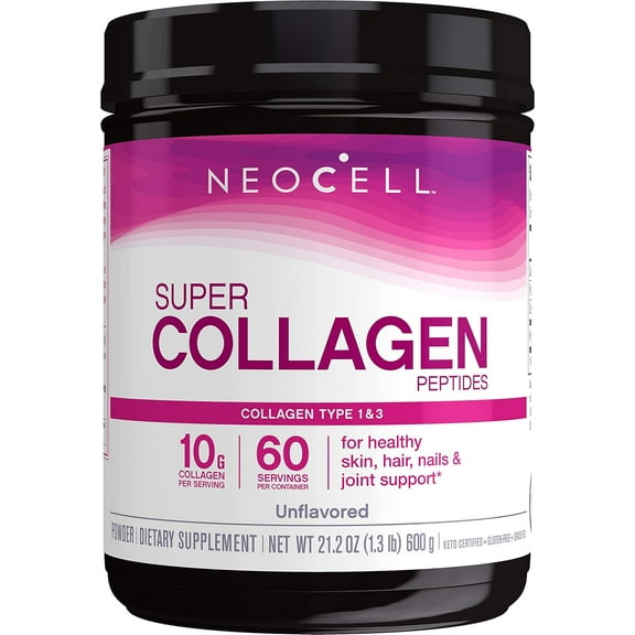 Super Collagen Peptides | Types 1 and 3 | Unflavored | 21.2 Ounces | by NeoCell