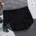 thumbnail image 2 of WULMLEO Women’s Mid-Rise Plus Size Lace Panties Seamless Comfortable Underpants Black L, 2 of 3