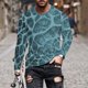 thumbnail image 1 of Blusas y camisas de manga larga con cuello redondo para hombre, blusa informal de manga larga con cuello redondo y estampado., 1 of 5