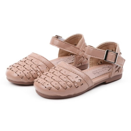 

〖CFXNMZGR〗Girls Sandals Girls Sandals Infant Kids Baby Summer Beach Weaved Casuanl Princess Shoes