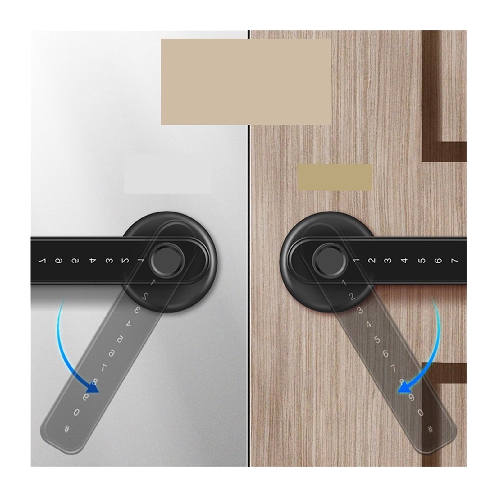 Door Knob Rotation Lock Knobset Handle Metal with Key for Bedrooms Living Rooms Bathroom