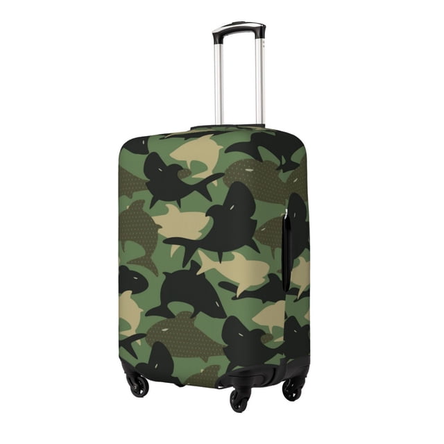 Fotbe Camouflage Shark Funda Protectora para Equipaje, Antirrayones y Resistente a la Suciedad, Compatible con Maletas de 18 a 32 Pulgadas-Medium