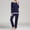 Dark Blue, variant on Fengqque Comfortable Fit Postpartum Maternity Maternity Nursing Set Solid Color Long Sleeve Pregnant Breastfeeding Casual Pants Pajamas Set