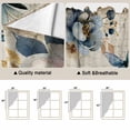 thumbnail image 5 of Vintage Blue Floral Swag Curtains for Kitchen/Bedroom/Living Room, Butterflies Watercolor Flower Tan Scalloped Curtains 63 Inch Long, Window Swag Topper Curtains Valances 2 Panels Set 36"x63", 5 of 8