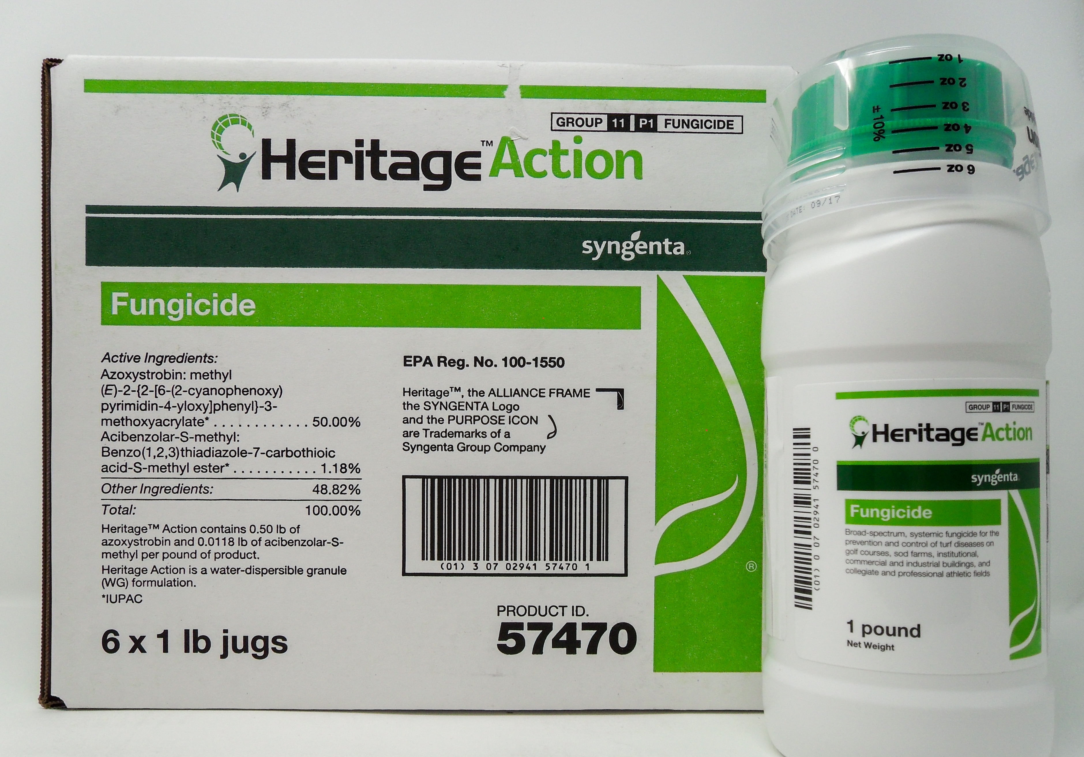 Heritage Action Fungicide - Turf Recovery from Maintenance, Traffic & Drought - Case 6 x 1 lb Bottles by Syngenta