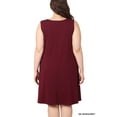 thumbnail image 3 of Zenana Women's Sleeveless Jersey Flared Swing Tank Dress with Side Pockets, 3 of 4