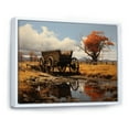 thumbnail image 2 of Designart "Cart Legacy Brown Relics of the Past II" Old American Cart Floater Framed Wall Art Living Room, 2 of 7